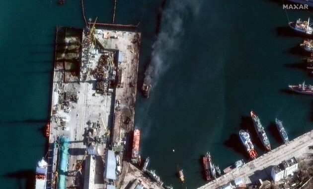 Появился детализированный спутниковый снимок того, что осталось от БДК 